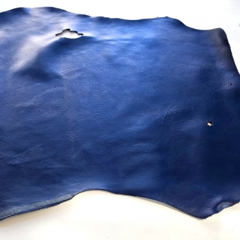 Кожа спилок галантерейная 07 П. синяя 1,6-1,8 мм фото 1